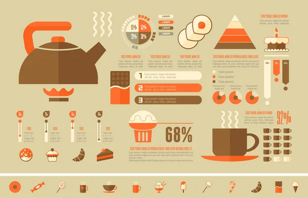 Potraviny infographic šablona. — Stockový vektor
