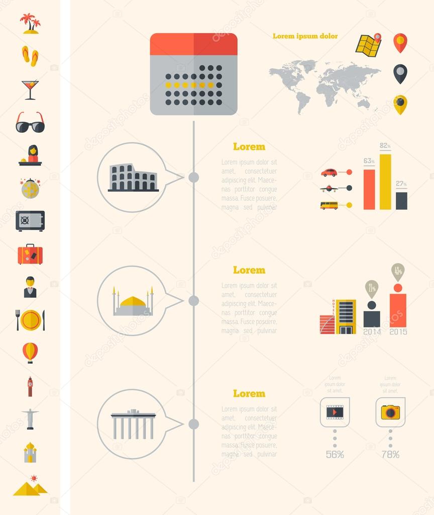 Travel Infographic Template.