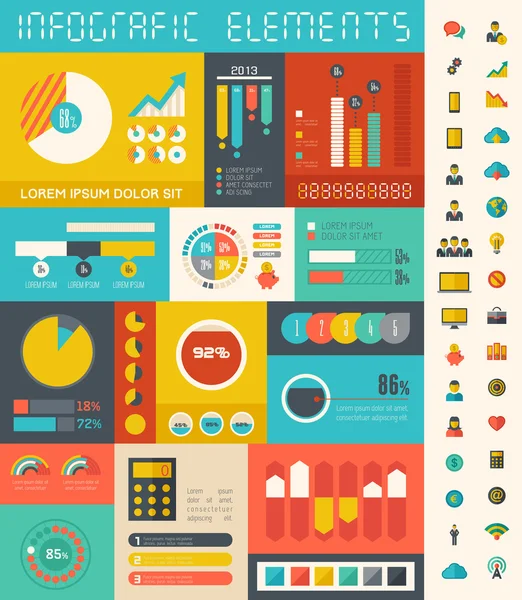 Elementos infográficos de la industria informática — Vector de stock