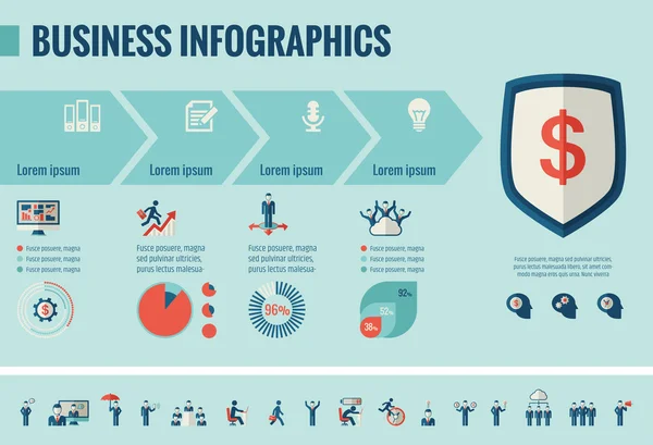 Obchodní infografická šablona. — Stockový vektor