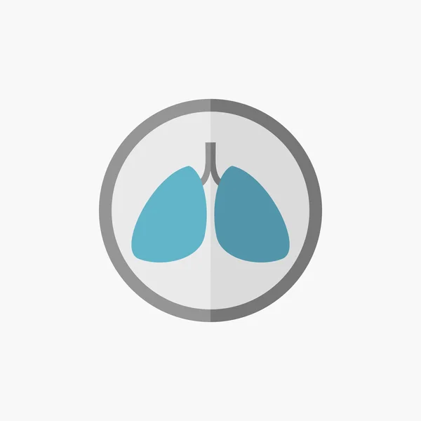 Lungs Flat Icon — Stock Vector