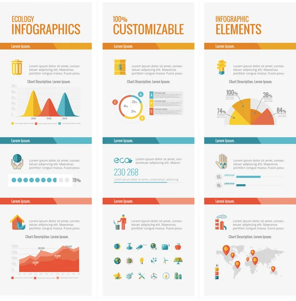Ekologie infographic prvky — Stockový vektor