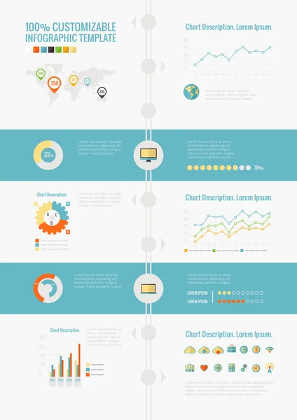 Éléments d'infographie technologique — Image vectorielle