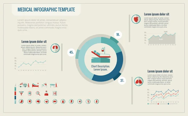 Noodgevallen Infographic elementen. — Stockvector