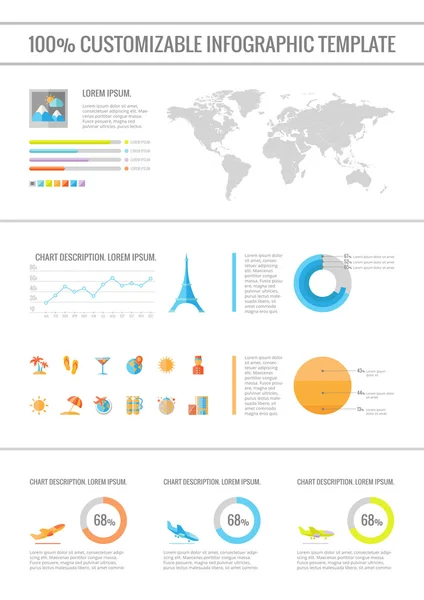 Éléments infographiques de voyage . — Image vectorielle