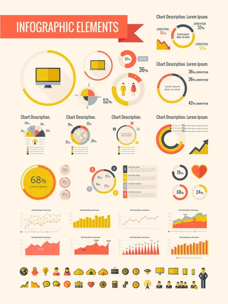 Teknoloji Infographic öğeleri — Stok Vektör