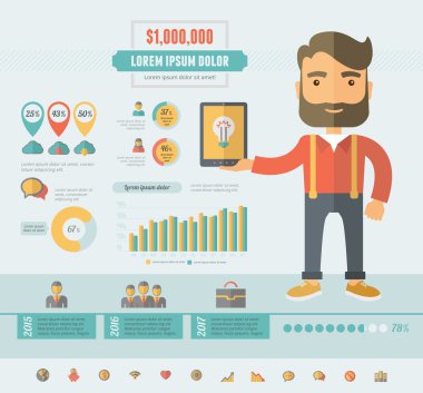 teknoloji Infographic öğeleri