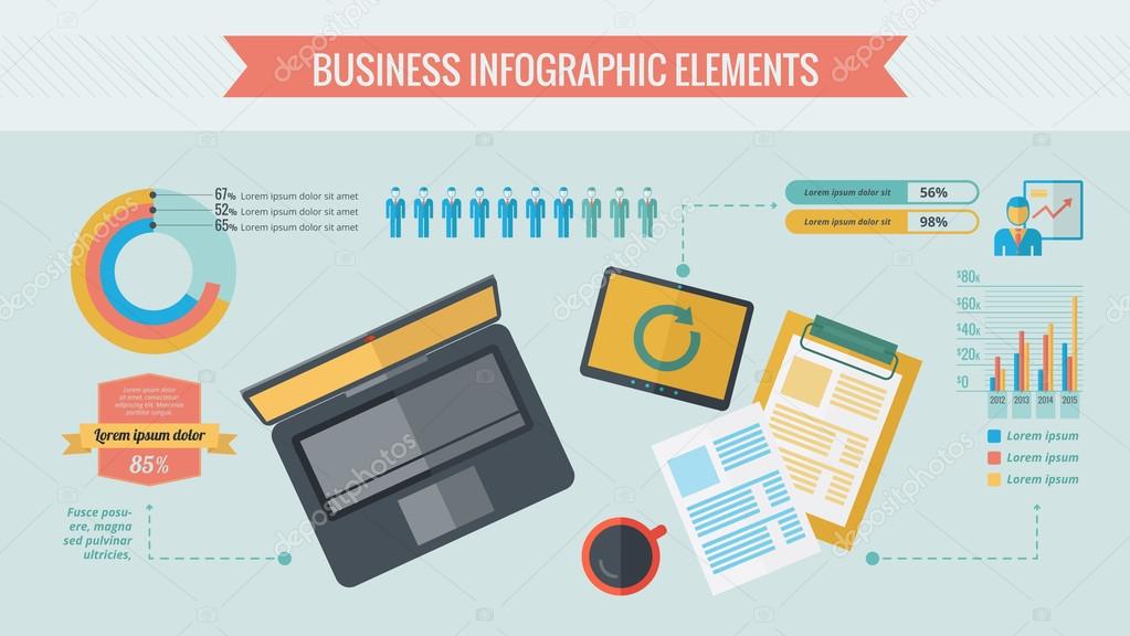 Business Infographic Elements.