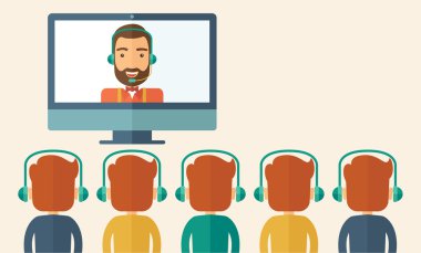 İş adamı sunum yapıyor