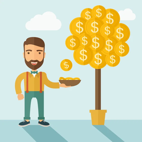 Money Growing on trees. — Stock Vector