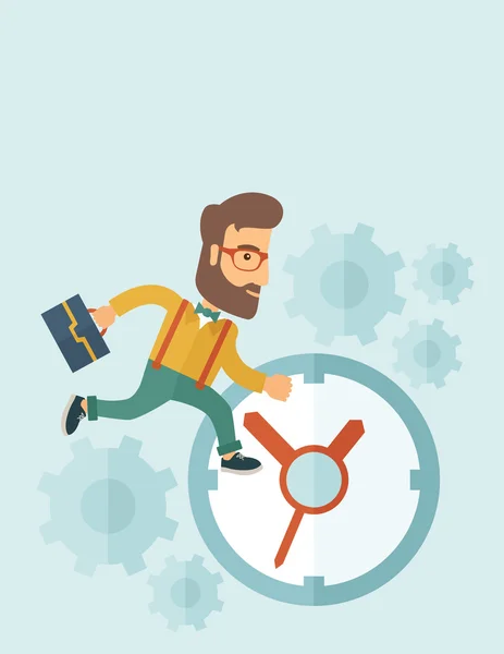 Running businessman. — Stock Vector