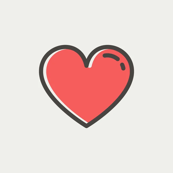 Heart thin line icon. — Stock Vector