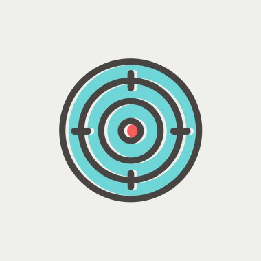 Hedef ince çizgi simgesini