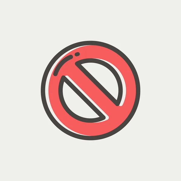 Not allowed thin line icon — Stock Vector