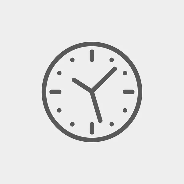 Reloj delgada línea icono — Vector de stock