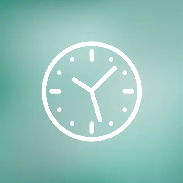 Uhr Schmalspur-Symbol — Stockvektor