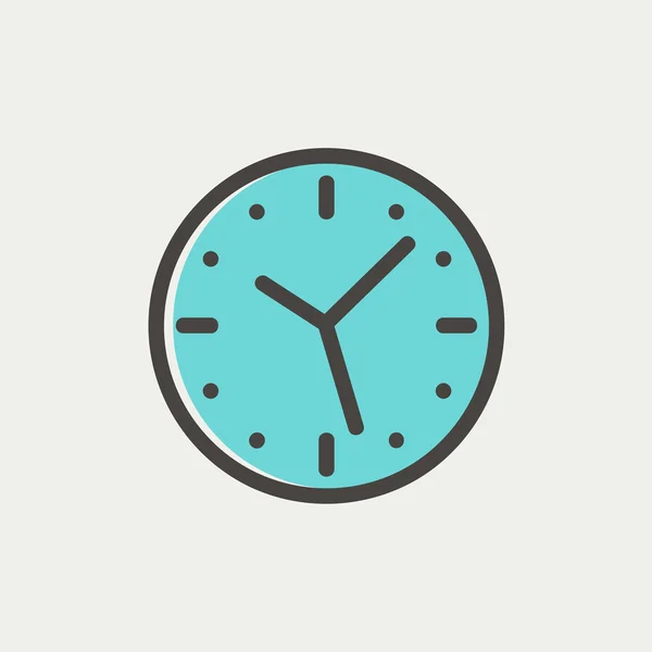 Relógio ícone linha fina —  Vetores de Stock