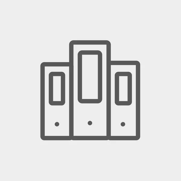 Binder icona linea sottile — Vettoriale Stock