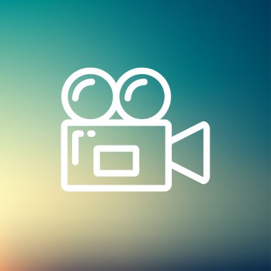 Video kamera ince çizgi simgesi