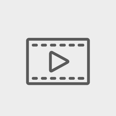 Film şeridi ince çizgi simgesi