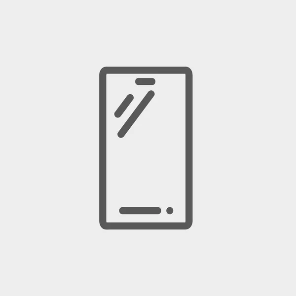 Icona linea sottile del telefono cellulare — Vettoriale Stock