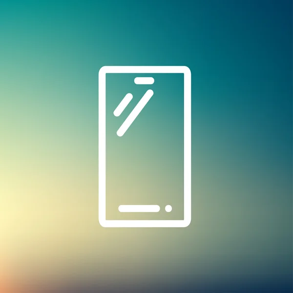 Icône de ligne mince téléphone mobile — Image vectorielle