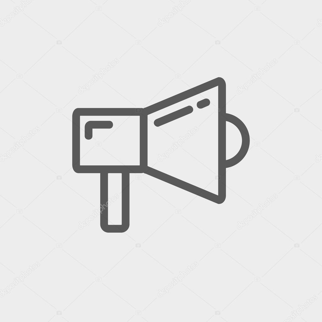 メガホン細い線アイコン ストックベクター C Visualgeneration メガホン細い線アイコン ストックベクター C Visualgeneration