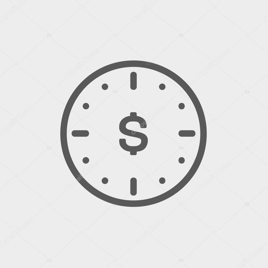 Business Flat thin line icon