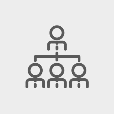 İş toplantı ince çizgi simgesi