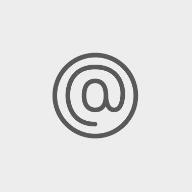 e-posta Internet ince çizgi simgesini