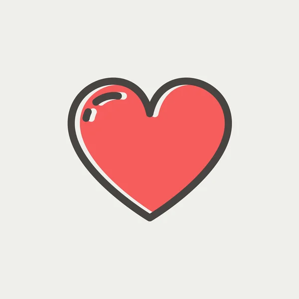 Heart thin line icon — Stock Vector