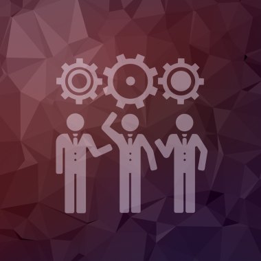 İş kavramı düz stil simgesi