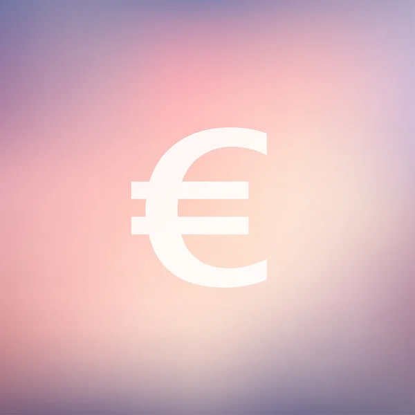 Euro symbol in flat style icon — Stock Vector