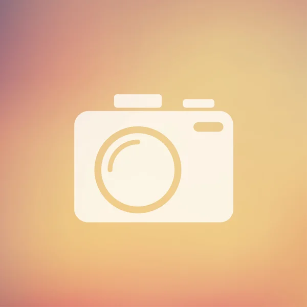 SLR Camera in flat style icon — Stock Vector