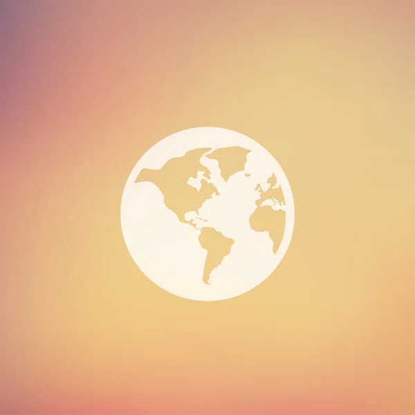 Globo en icono de estilo plano — Vector de stock