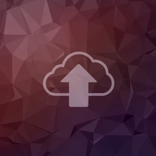 Cloud-Upload im flachen Stil-Symbol — Stockvektor