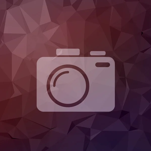 Appareil photo reflex dans un style plat icône — Image vectorielle