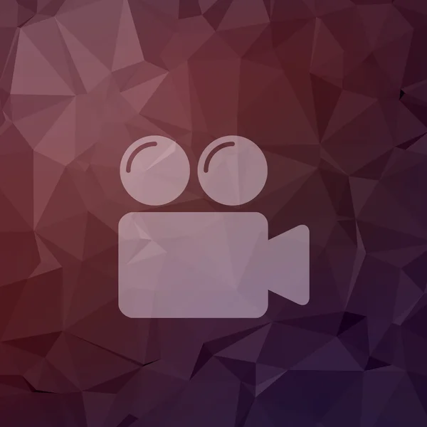 Bolhas de câmera de vídeo no ícone de estilo plano — Vetor de Stock