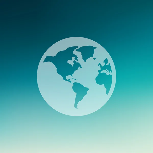 Globe in platte stijlicoon — Stockvector