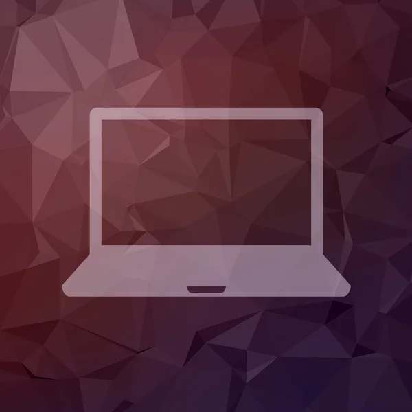 Laptop no ícone de estilo plano —  Vetores de Stock