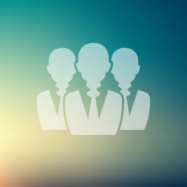 Three men in flat style icon — Stock Vector