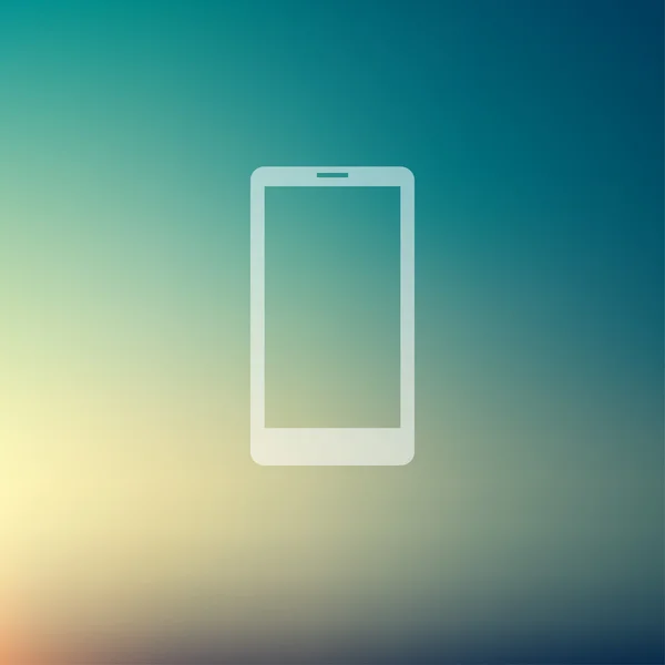 Mozgatható telefon-ban lapos stílusú ikon — Stock Vector