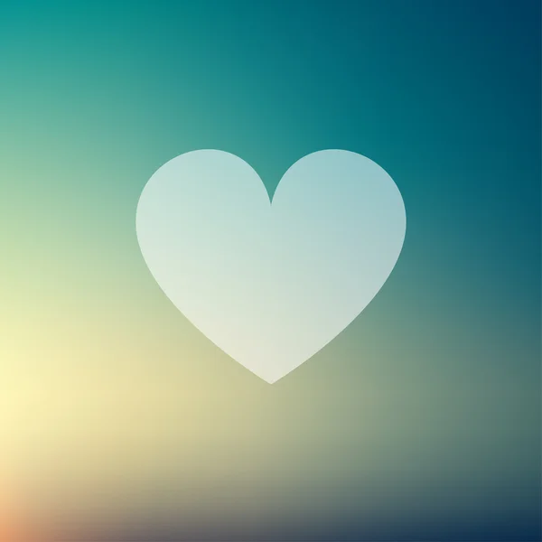 Coeur dans le style plat icône — Image vectorielle
