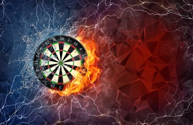 Ateş ve su olarak dart tahtası