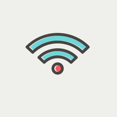 WiFi ince çizgi simgesi