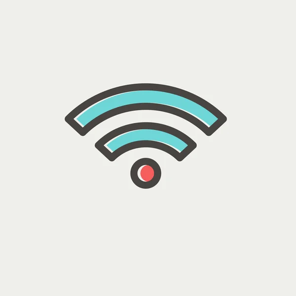 WIFI icono de línea delgada — Archivo Imágenes Vectoriales