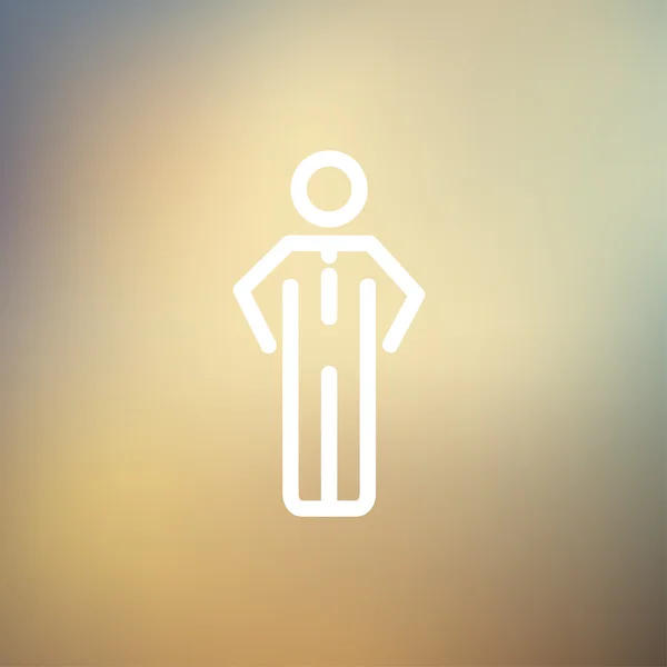 Man standing thin line icon — Stock Vector