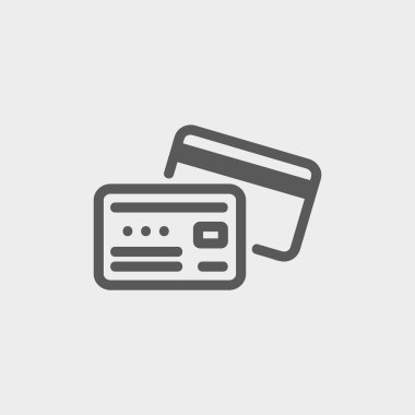 Kimlik kartı ince çizgi simgesi