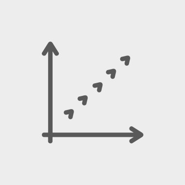 L harfi logo ok ince çizgi simgesi