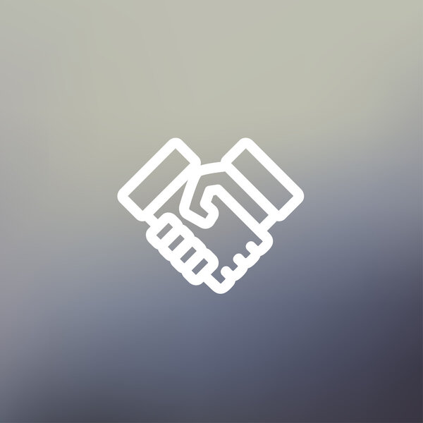 Handshake thin line icon